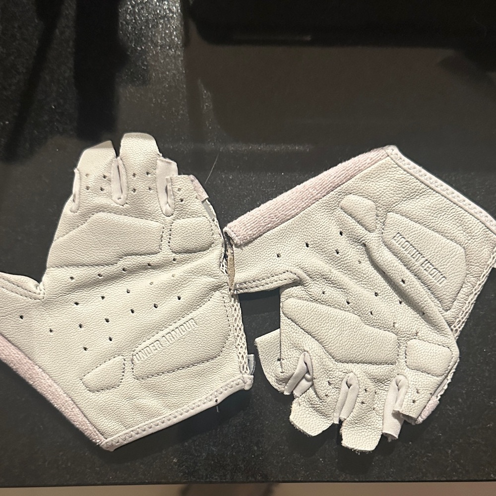 White Fingerless Gloves